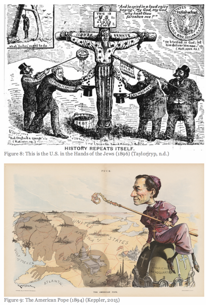 Figure 8: This is the U.S. in the Hands of Jews; Figure 9: The American Pope