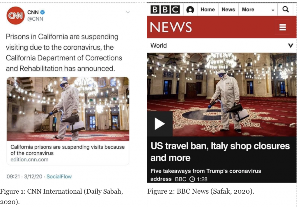 Figure 1: CNN International (Daily Sabah, 2020); Figure 2: BBC News (Safak, 2020).