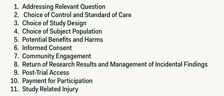 Figure 1 Eleven Ethics Essential Elements