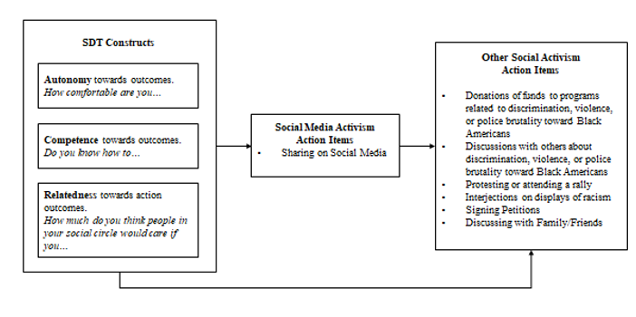 Figure 1: Depicts the conceptual model used for analysis, based on the Self Determination Theory